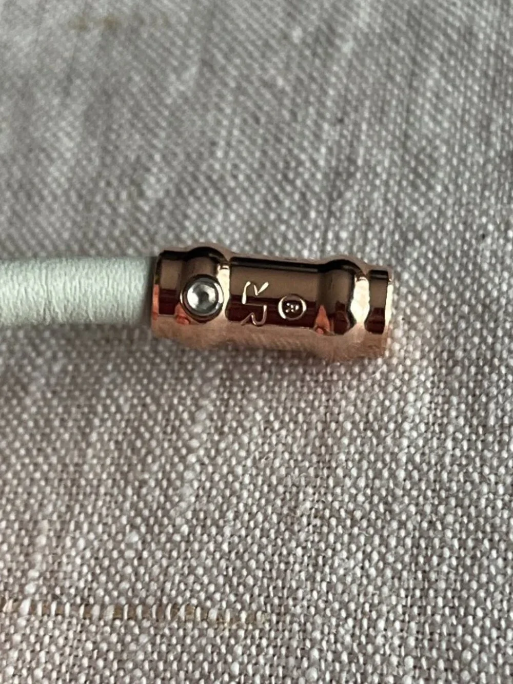 Rebecca Grey leather/rose gold bracelet